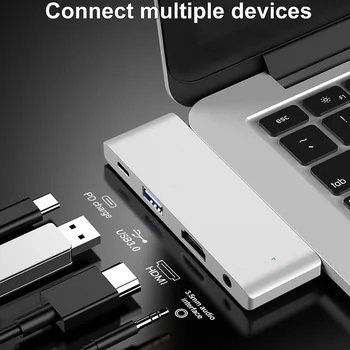 

FDBRO New Type-c Docking Station Four-in-one Type C To Hdmi Multi-function HUB Ipad Pro Hub Suitable for Ipad Serie Free Ship