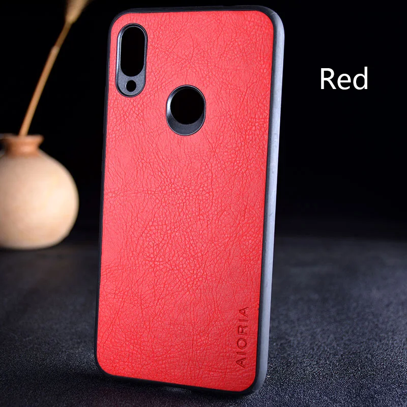 Red Для xiaomi redmi note 7 8 pro Чехол funda роскошный кожаный винтажный кожа с рисунком Litchi capa чехол для xiaomi redmi note 7 - Цвет: Red