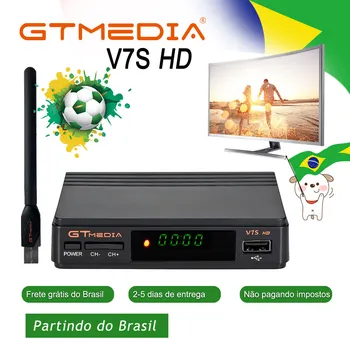 

Brazil Original Freesat V7S HD GTMEDIA V7SHD Satellite Receiver Full 1080P DVB-S2 HD powervu set top box freesat V7