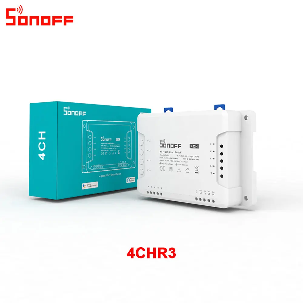 Itead Sonoff 4CH R2 умный Wifi переключатель 4 банды дом пульт дистанционного управления