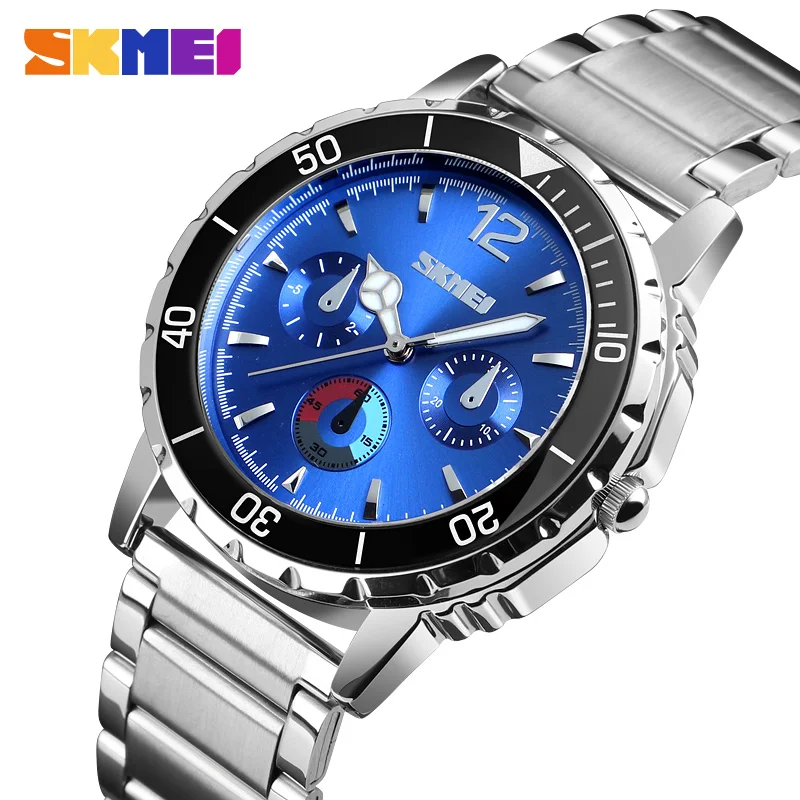 

SKMEI Top Luxury Business Watch Men Luxury Fashion Quartz Wristwatch Waterproof Stainless Steel Wristband Quartz Watch 1482