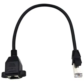 

50pcs RJ45 CAT6 Male to Female Screw panel mount Ethernet LAN Network extension Cable