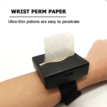 

Portable Wristband Perm Paper Box Curling Tissue Hair Perming Dressing Kit with 180 Sheets Curling Tissue Hair Curler