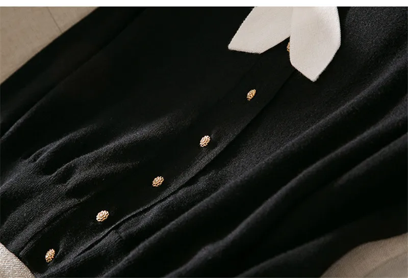 2019 New Fashion Autumn Suit Women Designer Long Sleeve Knit Top and Striped Skirt 2 Piece Set Lady Casual Twinset Outfits