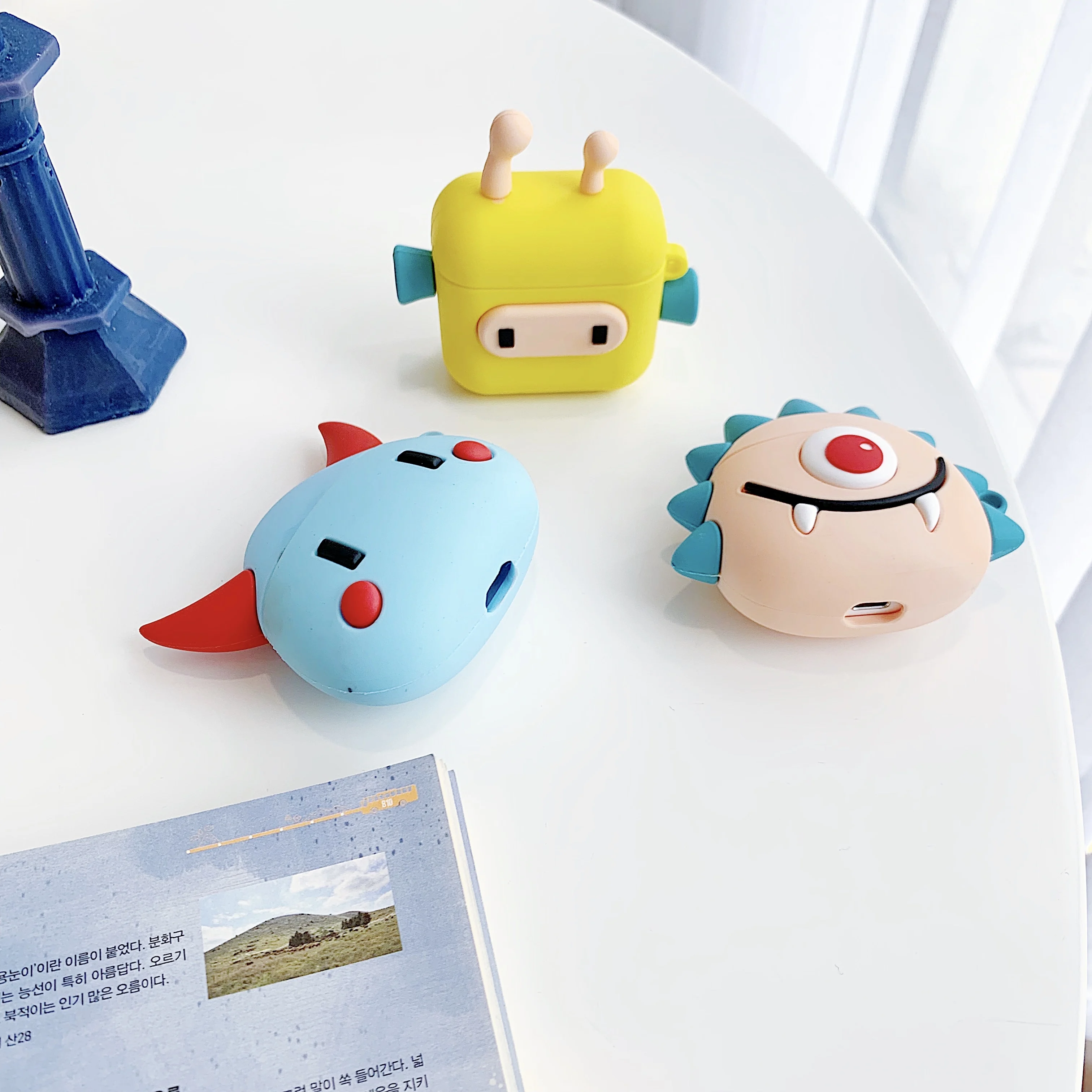 

3D Cute animal Case for Airpods Case Silicone Headphone Protector Cover for Apple Airpods for wireless bluetooth charging box