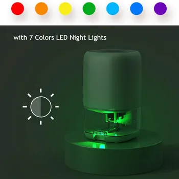 

700ml Mini Dehumidifier For Home 30W Smart Dehumidifiers with 7 Colors LED Lamps Clothes Dryer Air Dryer Moisture Absorber
