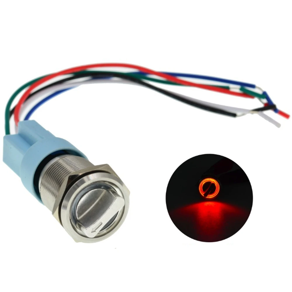 

19MM LED Motorcycle Switch ON-OFF Handlebar Adjustable Mount Waterproof DC12V Headlight Fog Light Horn Start Kill