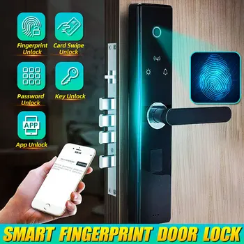 

Smart Electronic Lock Fingerprint Door Lock Security Intelligent Lock Biometric Wifi Fingerprint Password RFID Card Digital Lock