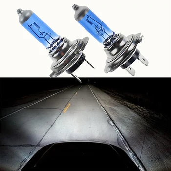 

2pcs/4pcs H7 Xenon Bulb 12V 100W Xenon Dark Blue 6000K Super White Quartz Glass Car HeadLight Replacement Lamp