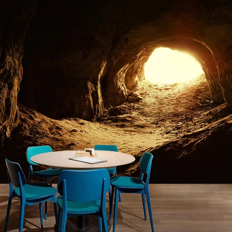 Пользовательские 3D фото обои пещера камень Большая фреска Ресторан Гостиная Кабинет фон украшение стены Papel де Parede 3D