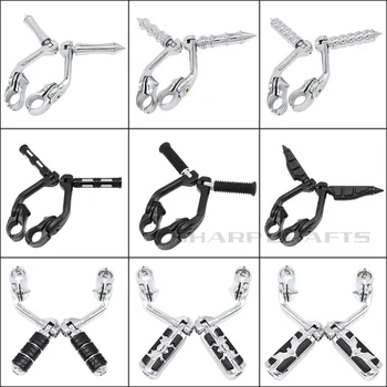 

1-1/4" 1.25" Motorcycle Highway Crash Bar Clamp Engine Guard Footpegs Mounts case For Harley Touring FLHR Sportster Dyna Softail