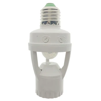 

New AC 110-220V 360 Degrees Pir Induction Motion Sensor IR Infrared Human E27 Plug Socket Switch Base Led Bulb Lamp Holder