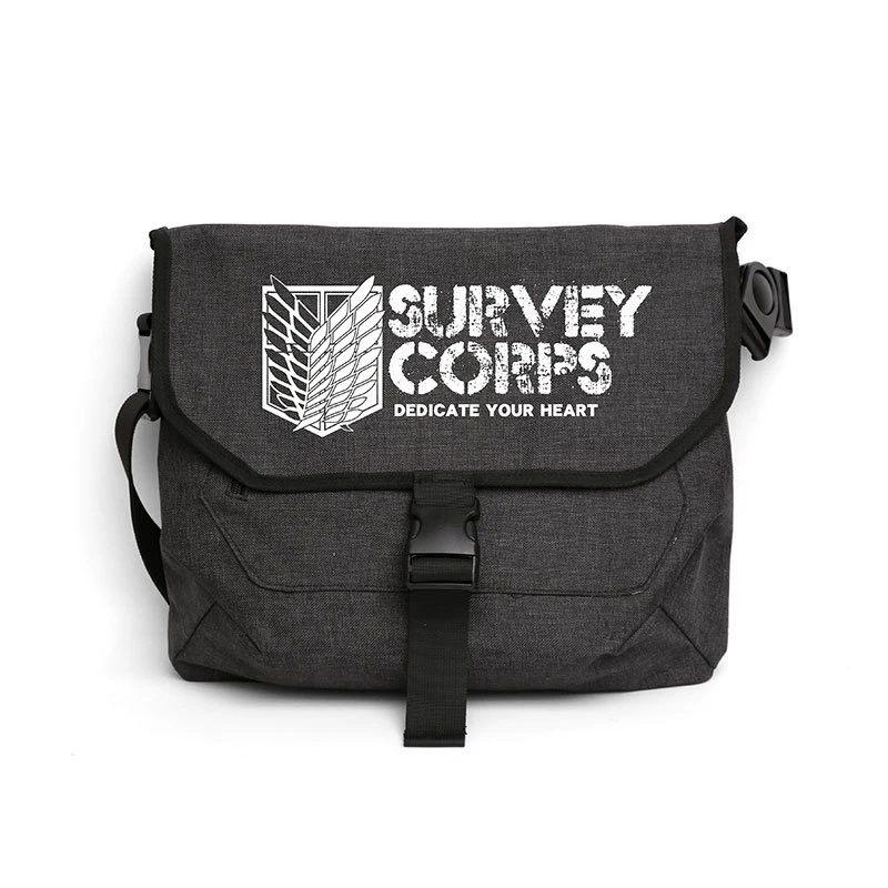 Anime Attack on Titan Recon Corps Messenger Bag Polyester Satchel Crossbody Teenagers Schoolbag Unisex Laptop Bookbag Collection |