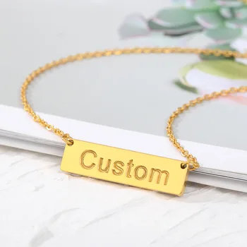 

2020 new nameplate jewelry BFF fashion name necklace custom initial roman numerals ladies necklace gifts, bridesmaid gifts