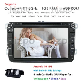 

2Din Car Navigation Auto stereo For VW GOLF V/VI Skoda Seat Android 10 With GPS BluetoothHandsfree 8" Multimedia DVD Player Unit