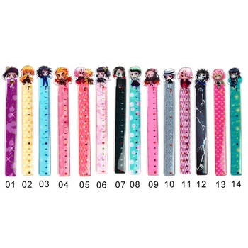 

1Pcs Anime Demon Slayer: Kimetsu No Yaiba Kamado Tanjirou Cosplay Ruler Measuring Scale Students Cartoon Measure Ruler Gift