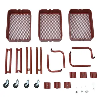 

Brown/White 3 Tiers Salon Hairdressing Rolling Trolley Storage Cart Spa Beauty Salon Barber Tool Hairdresser Equipment