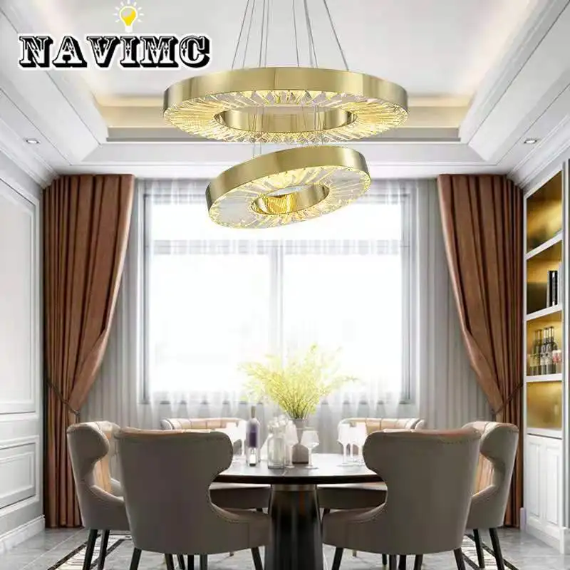 

100% Guarantee LED Crystal Lights Chandelier Modern Lighting AC110V 220V Lustre LED Dinning Room Living Room Hanging Lamp