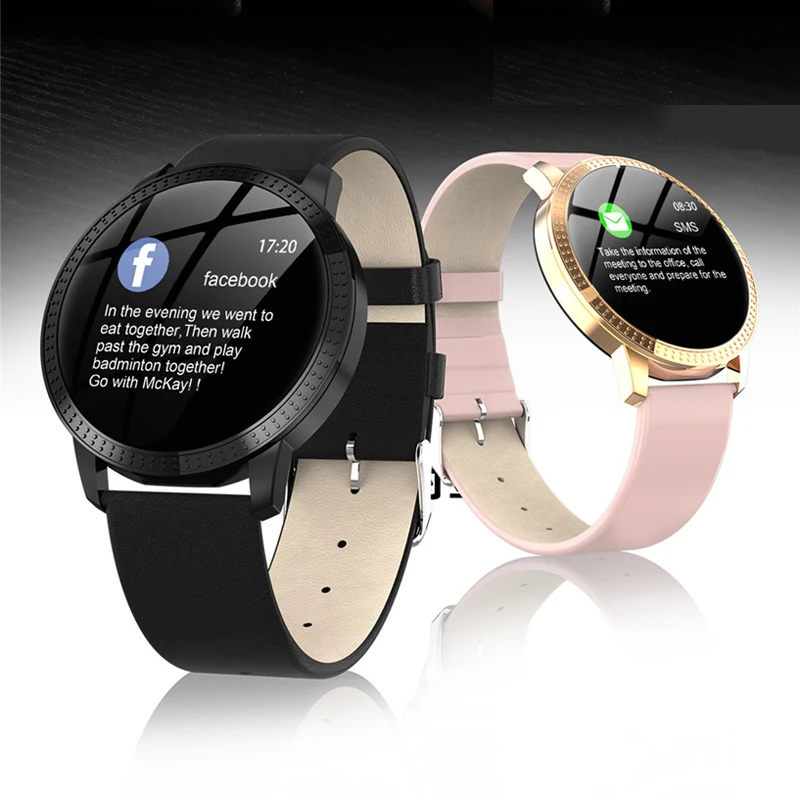 

Men Women Smart Watch Blood Pressure Heart Rate Monitor Sport Activity Fitness Tracker Smartwatch connect Android Iphone PK Q8