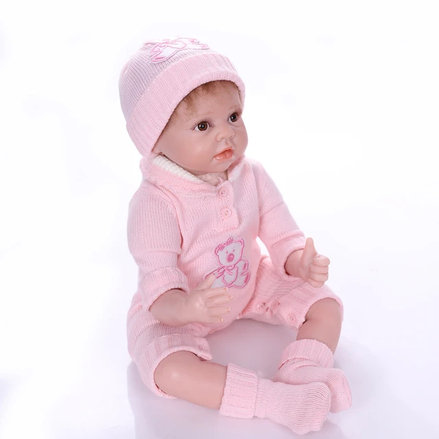 Reborn Baby Doll Vinilo Niño con grandes ojos Realista Bebé Juguete Niños  Regalo