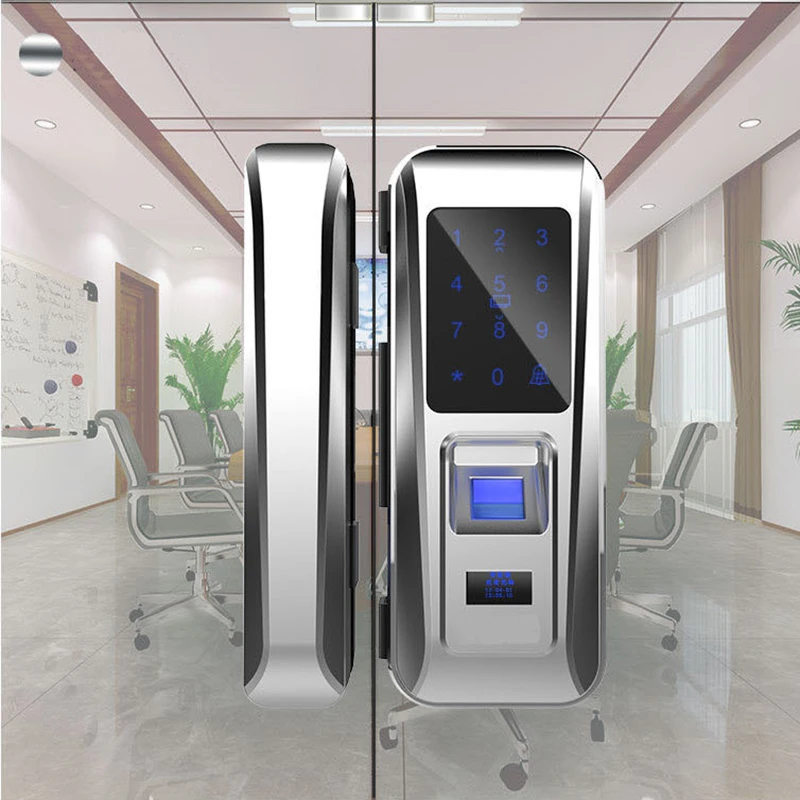 Frameless Framed Swing Glass Door Lock Electric Door Lock Digital Fingerprint Lock Code Ic Card Keypad Remote Control Shop Lock Electric Lock Aliexpress