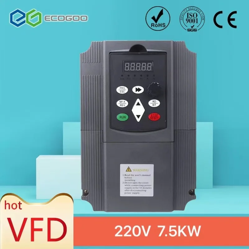 

Vector Heavy-Load 220V 0.75kw/1.5kW/2.2KW Variable Frequency Drive 3-Phases Speed Controller Inverter Motor Angisy EC01 Serial