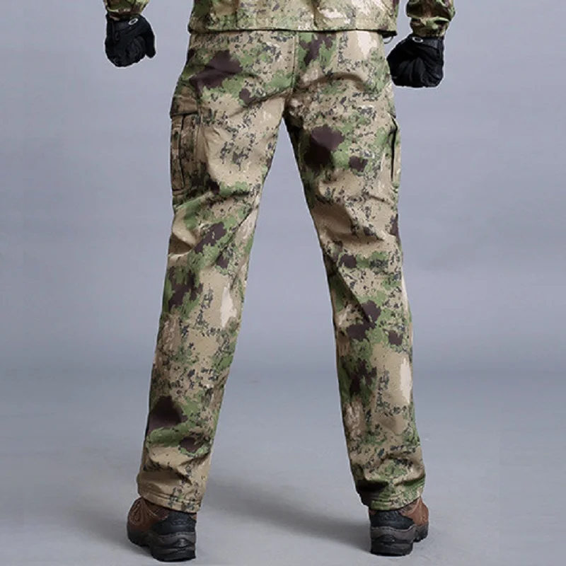 Брюки мужские тактические камуфляжные из флиса водостойкие теплые|trousers male|camouflage