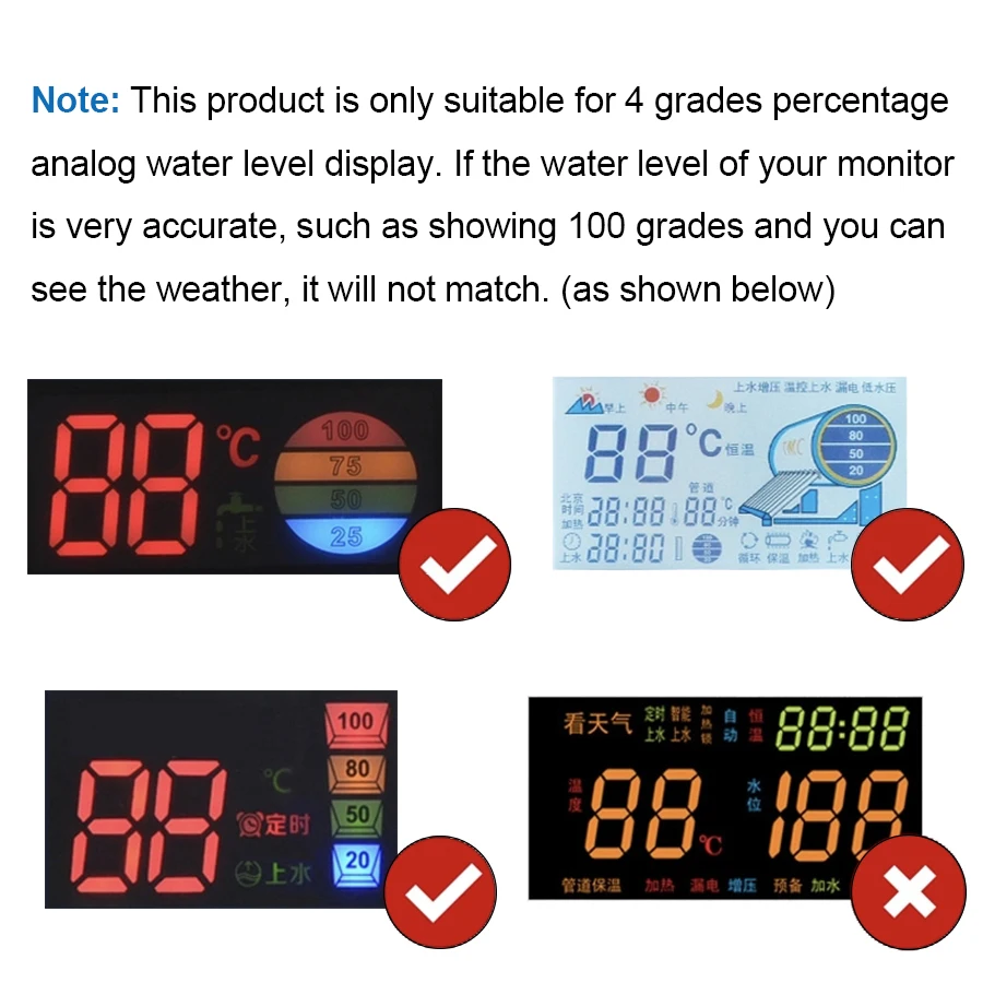 Water Temperature Sensor 4 Wires Solar Sensor SUS Tube for Solar Heater Tank