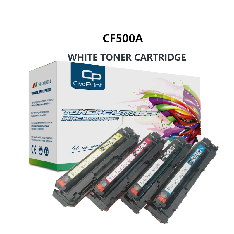 Белый картридж с тонером Civoprint CF500A 202A 500A совместим HP LaserJet Pro M254 M254dw 254nw MFP M281cdw
