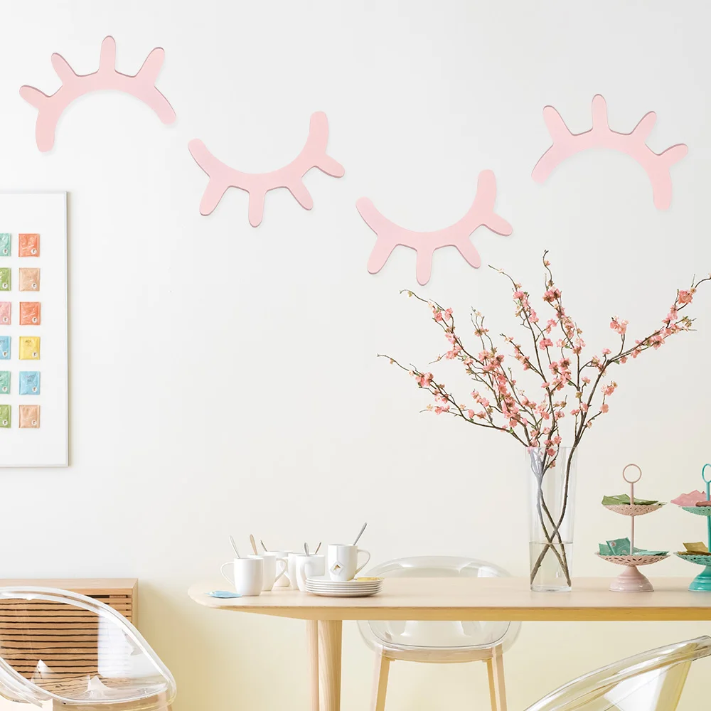3D Наклейка на стену с изображением ресниц s, деревянный дом, украшение для детской комнаты, гостиной, свадебное украшение, Декор, украшение для кухни