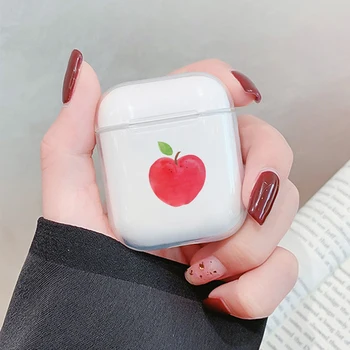 

Cute Summer Fruits Clear Cases for AirPods 1 2 Cover Luxury Bluetooth Earphone Transparent Silicone Soft Protective Cartoon Case