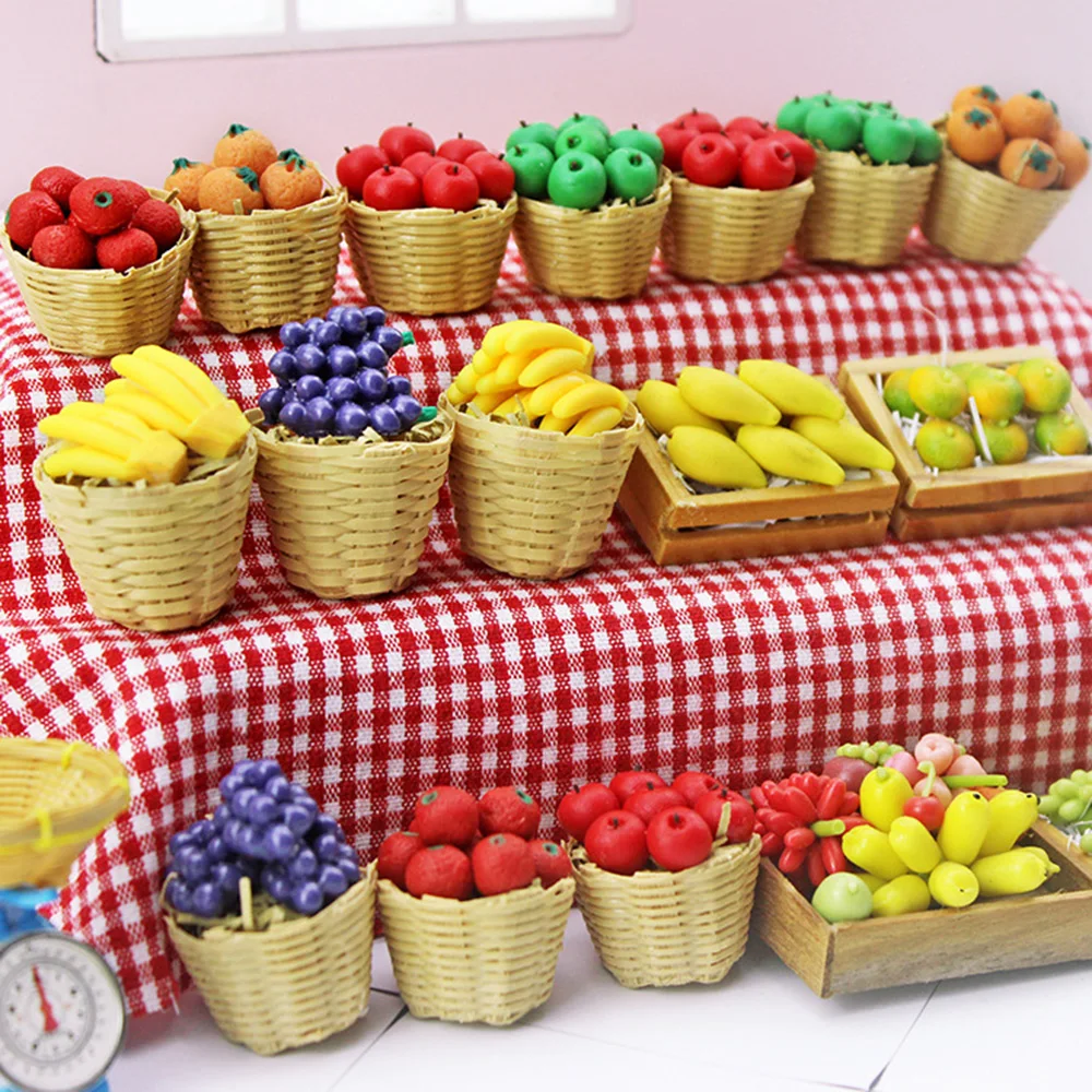 Dollhouse Miniature Medium Wood Vegetable Fruit Crate with Apple Label IM39024B 
