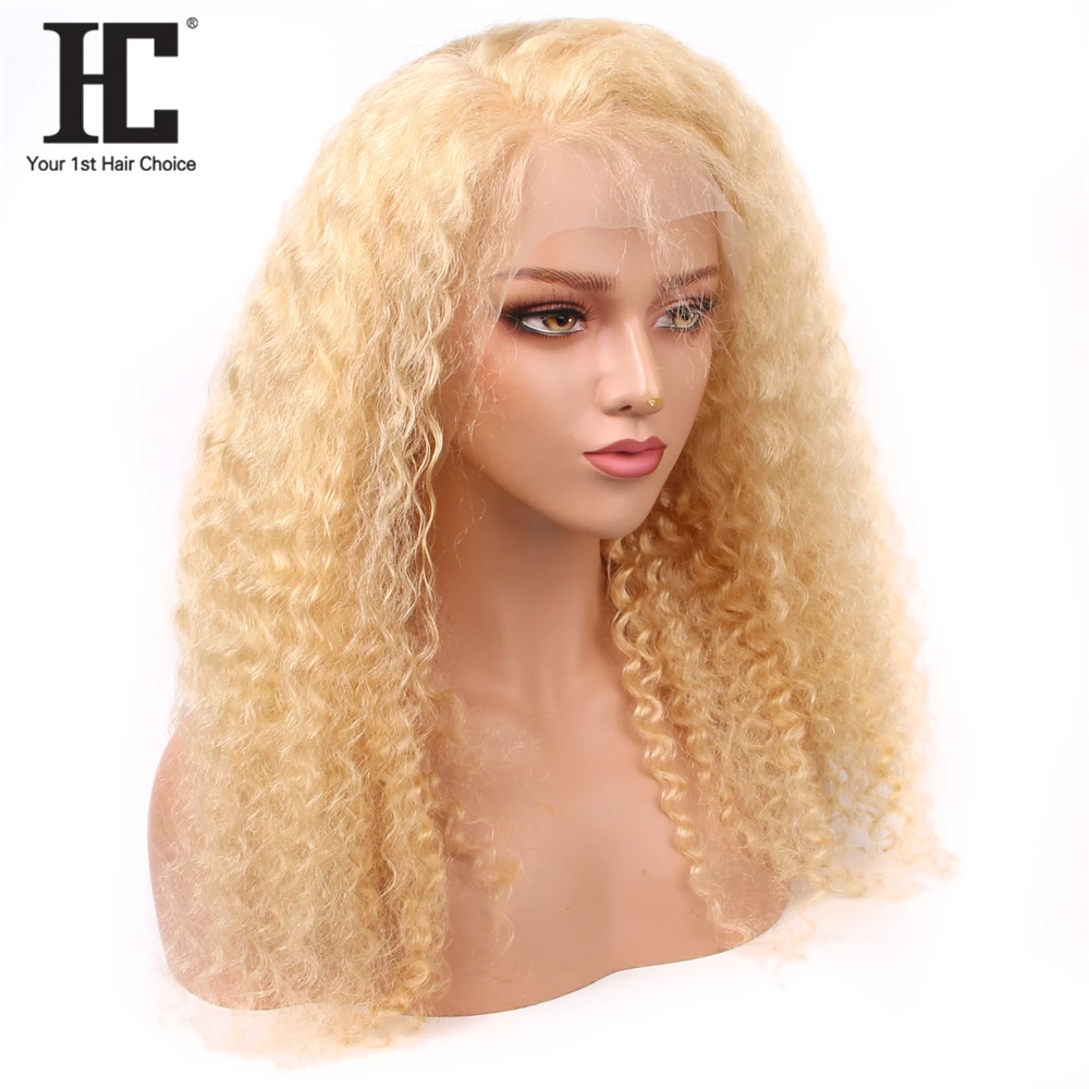 13X4 светлые Синтетические волосы на кружеве парики из натуральных волос на кружевной основе с прозрачным кружевом предварительно вырезанные Малайзии глубокая волна человеческих волос 613 Синтетические волосы на кружеве парик могут быть окрашены