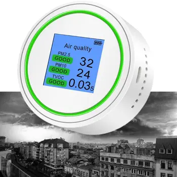 

OOTDTY M3 PM2.5 Air Quality Detector Professional TVOC Real Time Monitor Audio Alarm 63HF