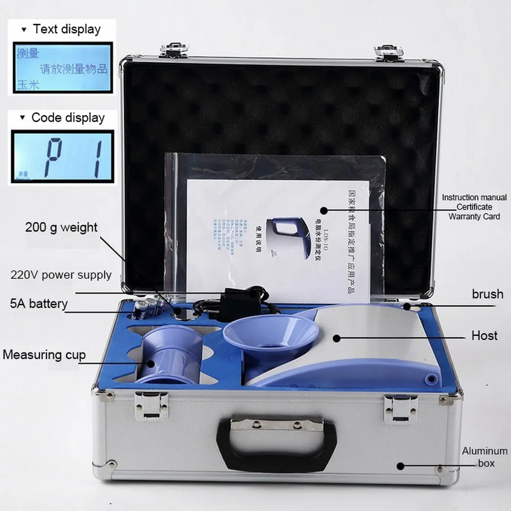 

Moisture Analyzer LDS-1G High Precision Automatic Digital Grain Corn Rice Wheat Moisture Humidity Gauge Meter Tester Detector EU