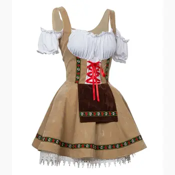 

Women Sexy Lace Dress Large Size Halloween Oktoberfest Bar Women Stage Mini Dress New