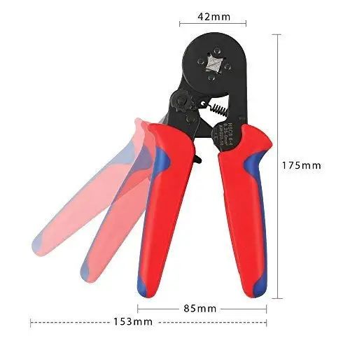 HSC8 6-4 обжимные клещи AWG 23-10 щипцы для зачистки проводов ручной обжимной соединитель резак плоскогубцы With1200 терминалы комплект - Цвет: Plier