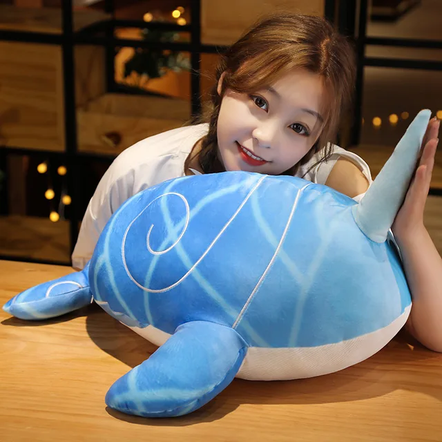 70/50CM Genshin impact Plushie Kawaii Whale Genshin Impact Plush Cartoon Zhongli Plush Pillow Doll Toys Soft Stuffed Plush Toys