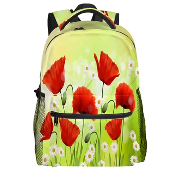 

Spring Flower Pattern Backpack College Students Wear Resistance Laptop Backpack Book Bag Casual Sports Bags School Bag