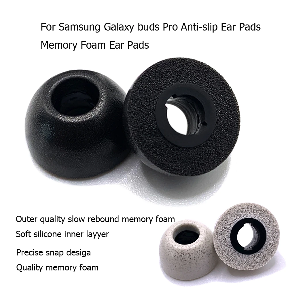 2pcs Replacement Memory Foam Tips For Samsung Galaxy Buds Pro Eartips