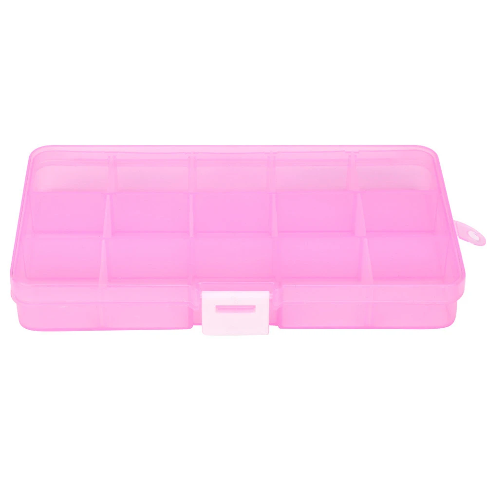 

15 Grids Compartments Plastic Transparent Organizer Jewel Bead Case Cover Container Storage Box for Jewelry Pill