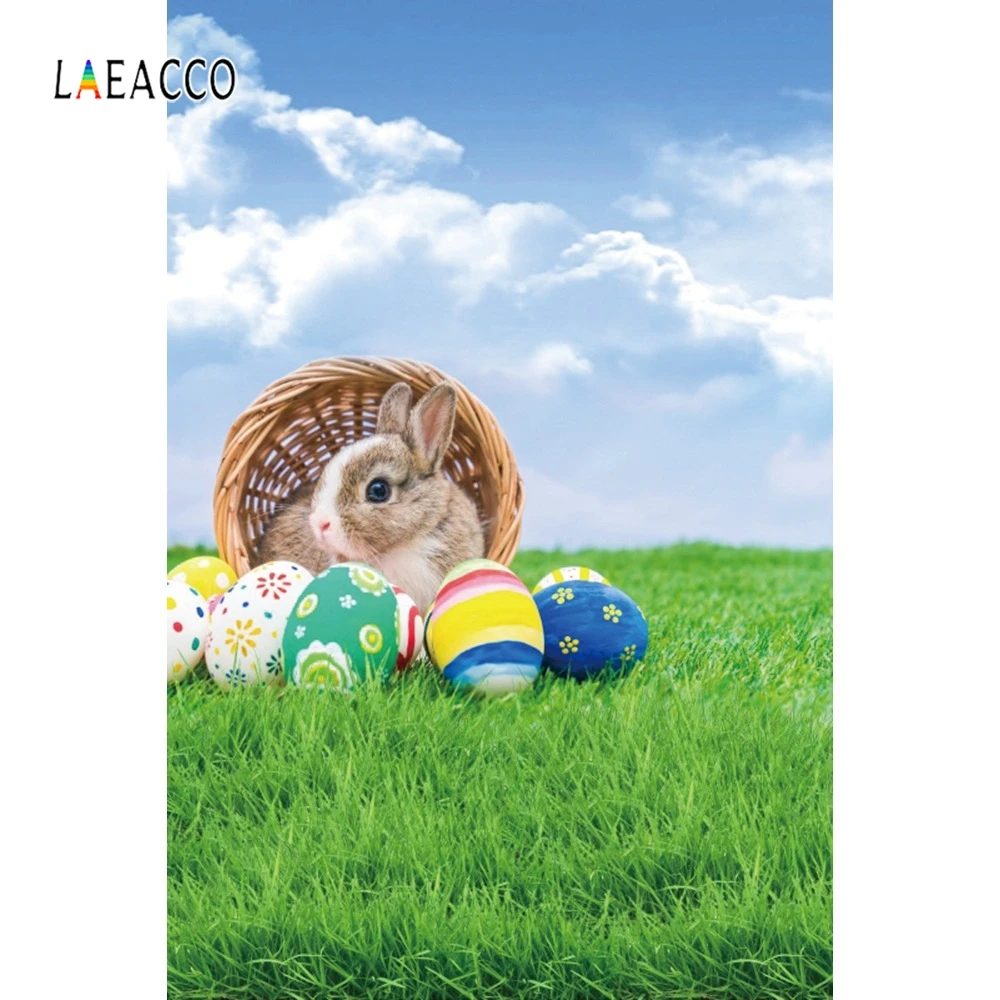 Yeele-Easter-Backdrop 3x5ft Happy Easter Photography Background Eggs Grassland Colorful Flower Photo Backdrops Pictures Studio Props Wallpaper