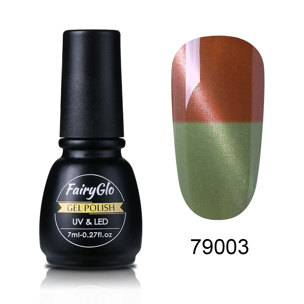 79003 FairyGlo 7 мл 3D Гель-лак «кошачий глаз» меняющий Цвет температуры Магнитный Гель-лак для ногтей маникюрный лак для ногтей Гель-лак - Цвет: 79003