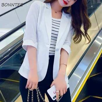 

Blazers Women Solid Slim Casual Thin All-match Summer Fashion Female Coat Elegant Sun Protection Chic OF Outerwear Plus Szie 5XL