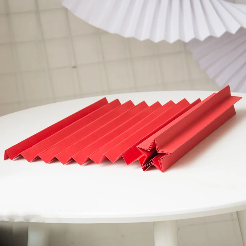 Свадебный сценический фон Декор Сделай Сам креативный гофрированный бумажный Настенный Складной бумажный сценический макет окно цветок стена оригами реквизит - Цвет: Красный