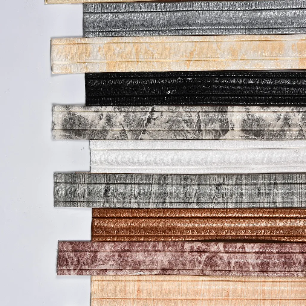 DIY стикер стены 3D самоклеющиеся водонепроницаемый узор обои границы настенный Декор Съемный стикер ПВХ пена водонепроницаемый