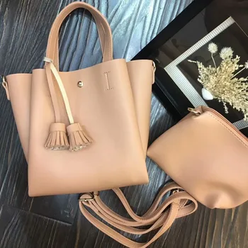 

Mother bag female new fashion wild multi-interlayer handbag shoulder messenger bag soft leather tassel bag female bag handbag
