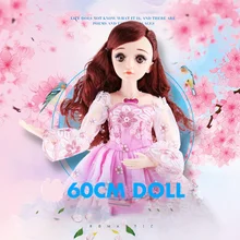 60 см BJD кукла с макияжем голая девочка 21 суставы 4D настоящие глаза красивые волосы Детские куклы для девочек Модная Кукла игрушки для девочек,игрушки куклы кукла лол холодное сердце кукла лол куклы для девочек