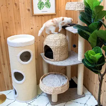 

Cat climbing frame cat nest tree one cat frame summer cat grass cat climbing frame solid wood