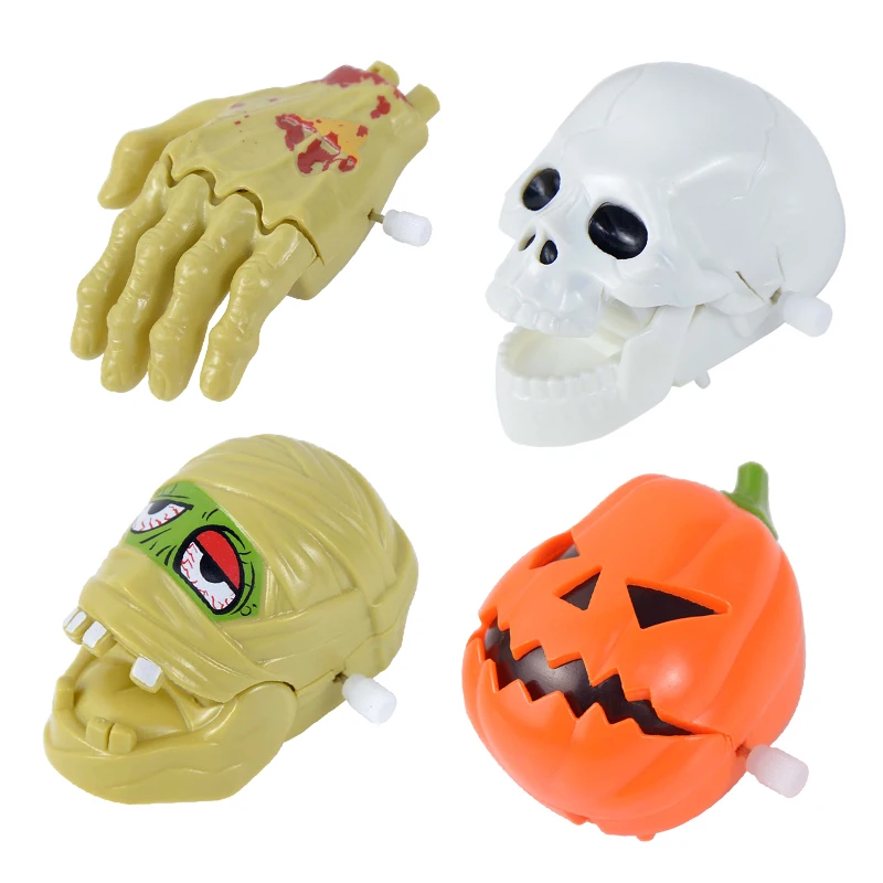 New Creative Wind Up Toy Halloween Decor Pumpkin Skull Broken Hand Zombie Clockwork Toys Halloween Party Toys For Children Boys